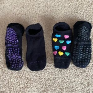 Two sets of pure barre sticky socks